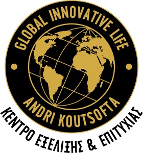 global innovative life logo black gold black
